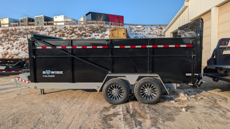 New 2026 BWise 6'10" x 16 HD Ultimate Front Telescopic Dump Trailer w/ Hydraulic Double Acting Gate