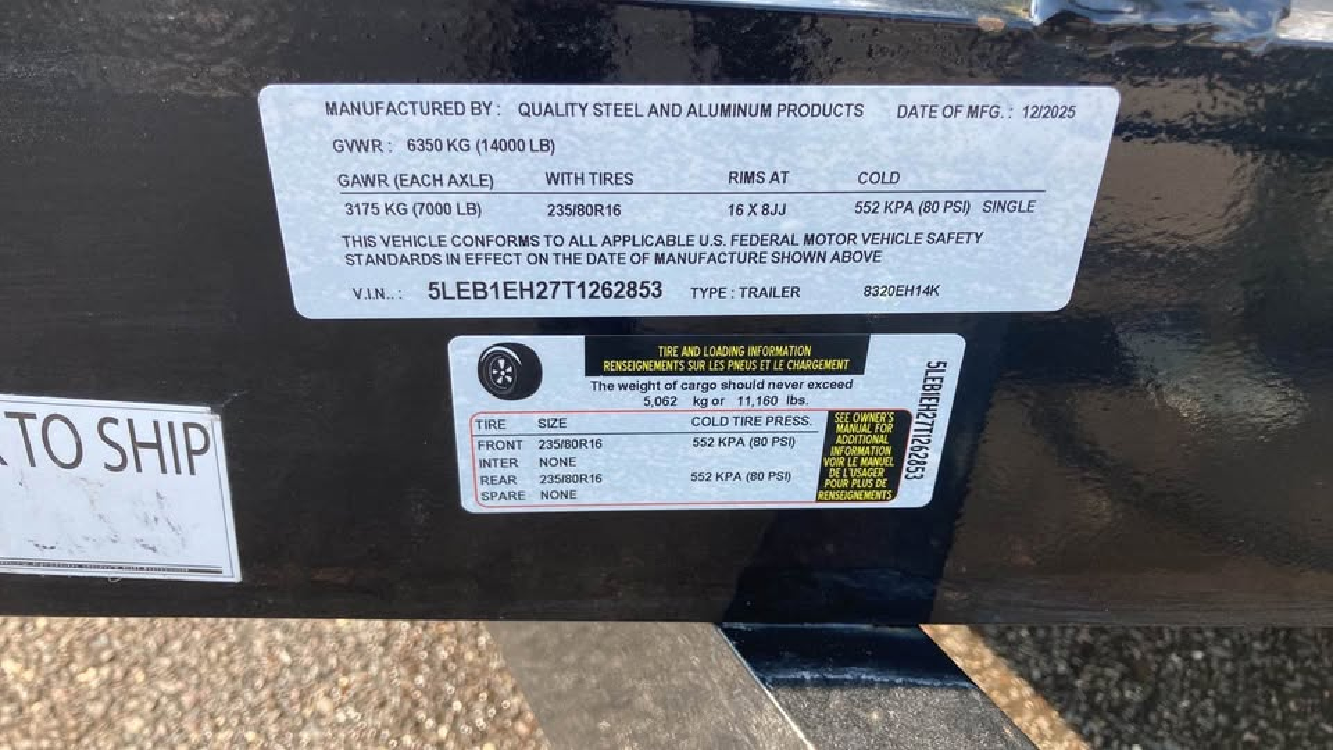 New 2026 Quality Steel and Aluminum 20 Equipment Trailer