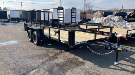 New 2026 Quality Steel and Aluminum 7x16 Utility Trailer