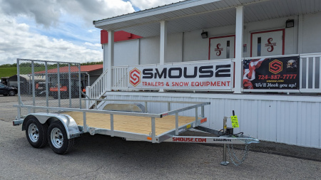 New 2026 Load Rite 7x14 Tandem ALL GALVANIZED Utility w/ Spring Assist Gate