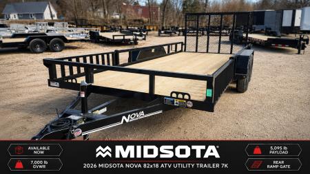 New 2026 Midsota 82x18 ATV Utility Trailer 7K
