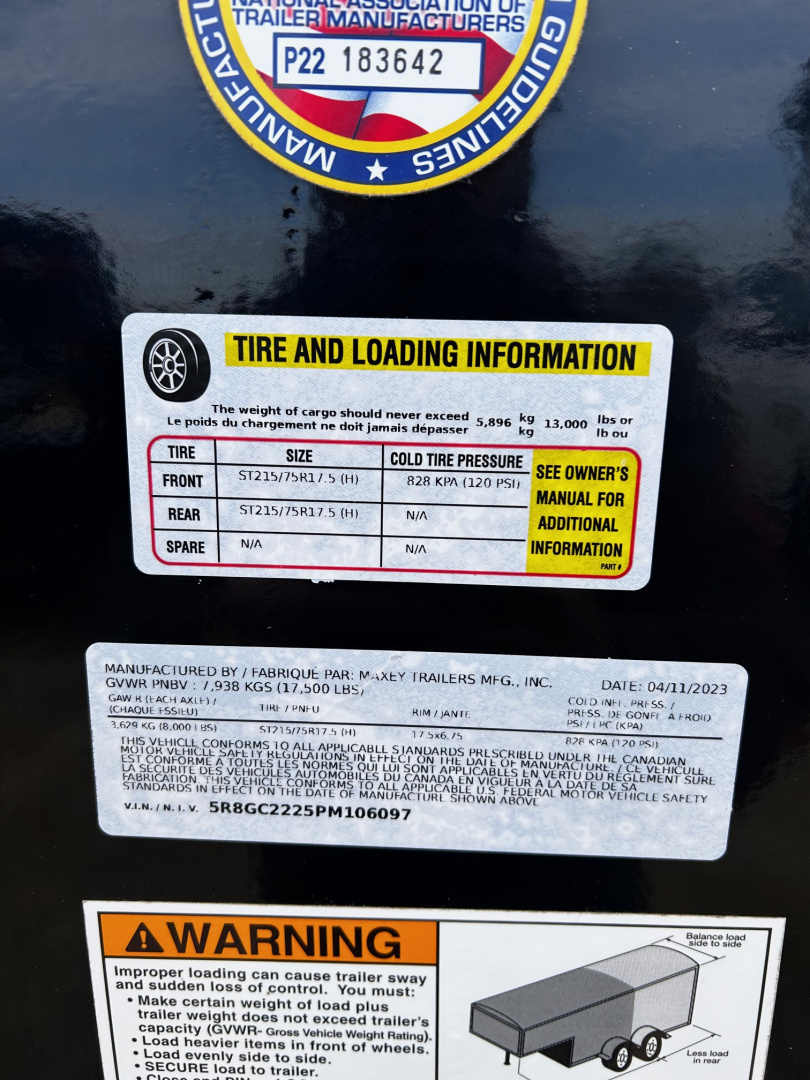 Used 2023 MAXXD G8X 83X22 Gooseneck/Shocker Hitch/Winch 17500 LB GVWR GRAVITY TILT Equipment Trailer