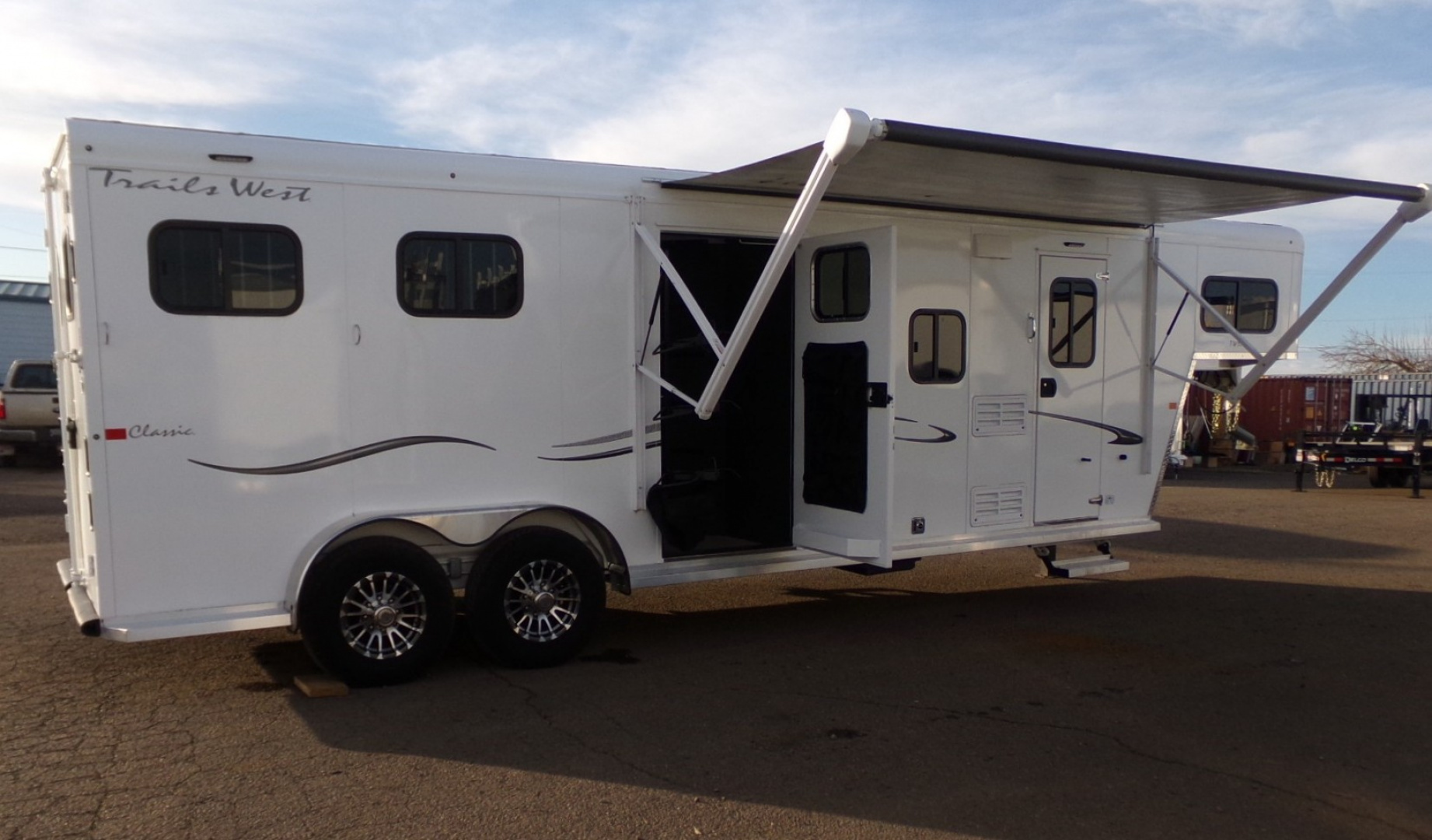 Used 2023 Trails West Classic 10x10 Side Tack Horse Trailer