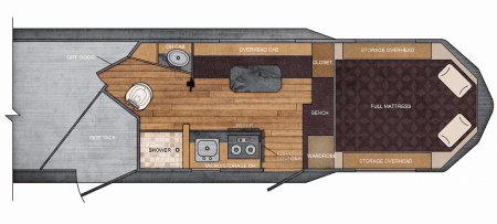 Used 2023 Trails West Classic 10x10 Side Tack Horse Trailer
