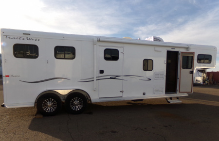 Used 2023 Trails West Classic 10x10 Side Tack Horse Trailer