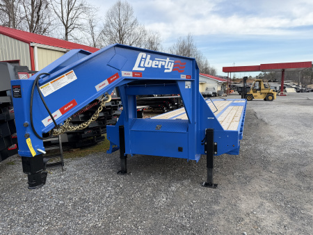 New 2026 Liberty LF22 GOOSENECK TRAILER 35+5 MAMMOTH RAMPS HYDRO JACKS 23.9K G.V.W.R.