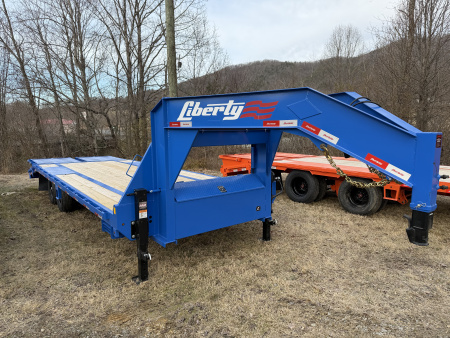 New 2026 Liberty LF15 Flatbed Trailer 20+5 MAMMOTH RAMPS 15.9K G.V.W.R.