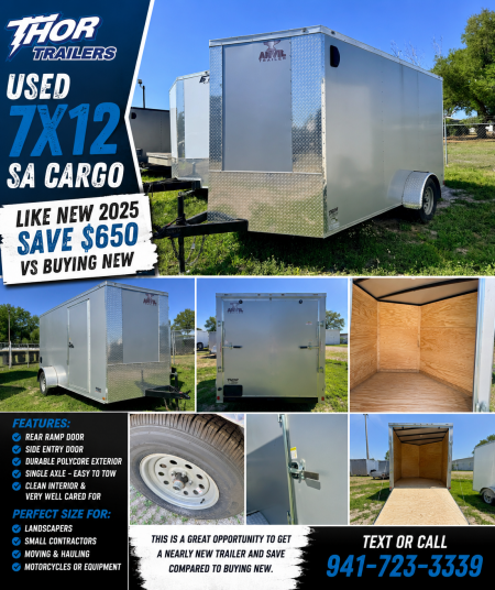 Used 2025 Anvil 7X12 SA Cargo / Enclosed Trailer