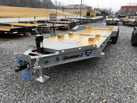 New 2026 Diamond C HDT208 Tilt Trailer 80”X22’ 17.5 18 PLY TIRES , WINCH PLATE & BED ROLLER
