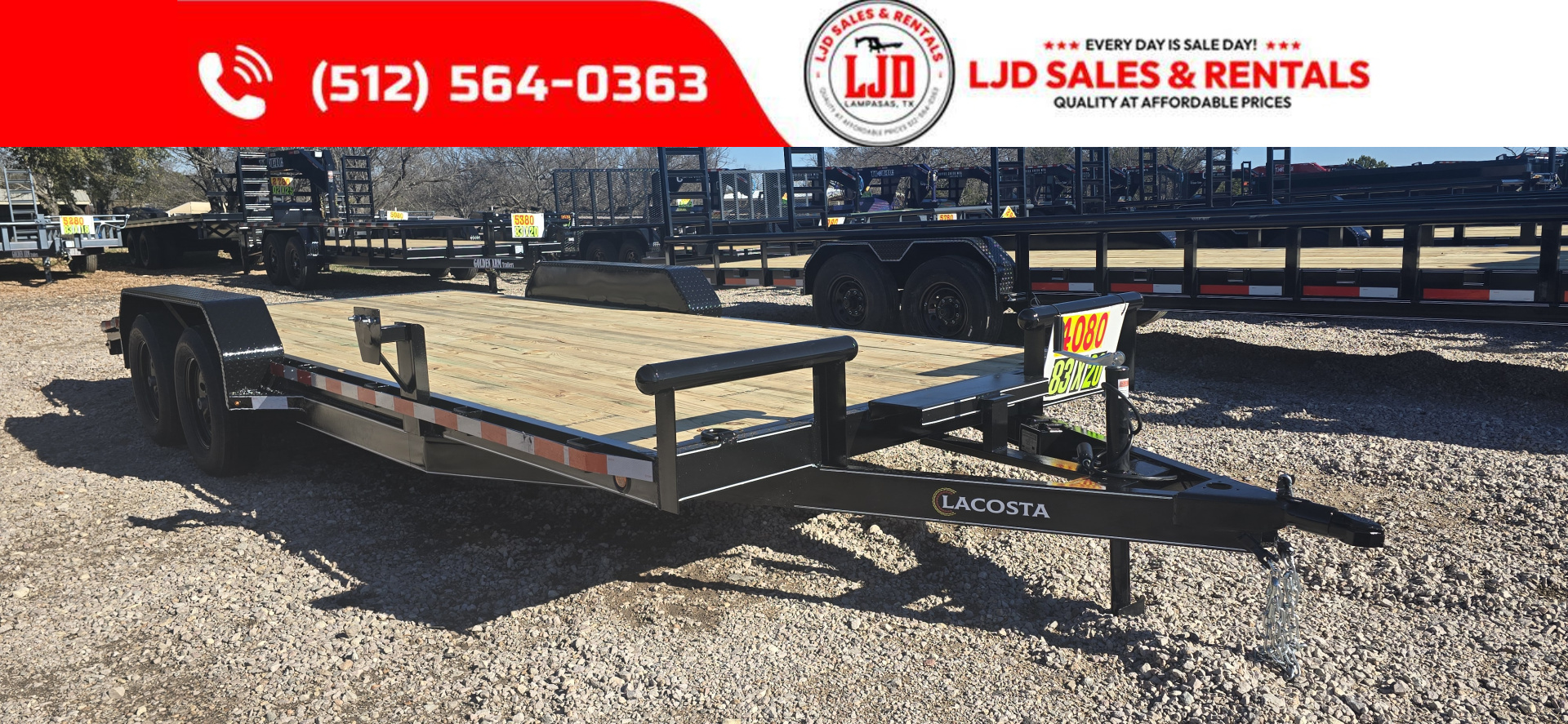 New 2026 Lacosta - 83  x 20' - Trailer Car /Equipment Hauler -