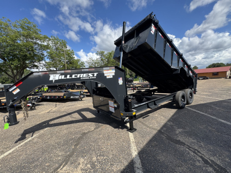 New 2026 Hillcrest Trailers 7x16 15.9k Gooseneck Dump Trailer
