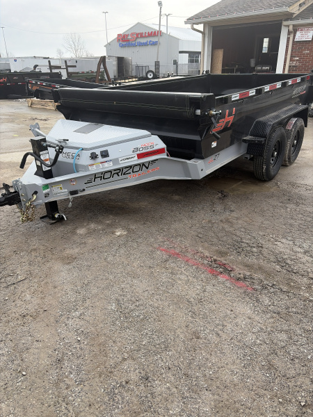 New 2026 Horizon Trailers LZ7BP-2X12 Dump Trailer 83X12 TA (GVW:14000) CLOUD GRAY/BLACK