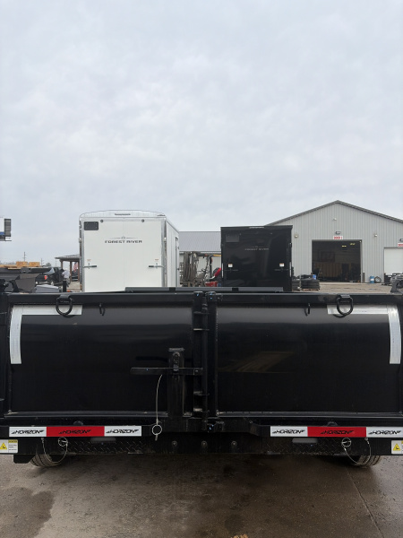 New 2026 Horizon Trailers LZ7BP-2X12 Dump Trailer 83X12 TA (GVW:14000) CLOUD GRAY/BLACK