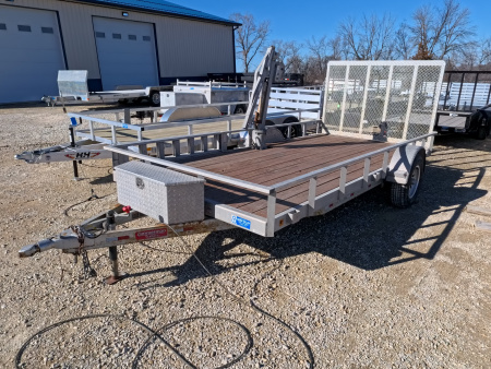 Used 2016 Zimmerman U7141 Utility Trailer with Hydraulic Crane
