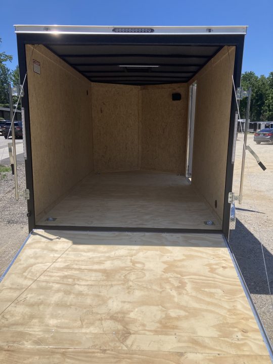 New 2026 Covered Wagon Trailers 7X12TA2 Cargo / Enclosed Trailer / 7x12 / 77.5" Interior Height / 4-5,000# D-Rings / .080 Charcoal Gray / 36" Side Door w/Bar Lock/ Ramp Rear Door