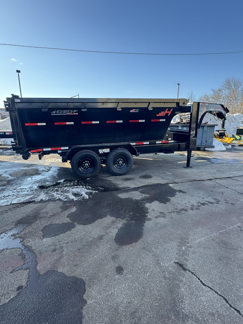 New 2026 Horizon Trailers RDZ14 GOOSENECK ROLL-OFF Dump Trailer & 2 TUBS