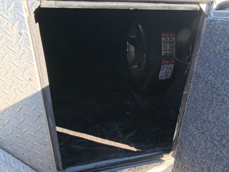 Used 2009 Alum-Line 6 x 5 Enclosed Utility Trailer with Cargo Rack on Top, Front Tool Box, Back Barn Doors, Side Door and Spare Tire