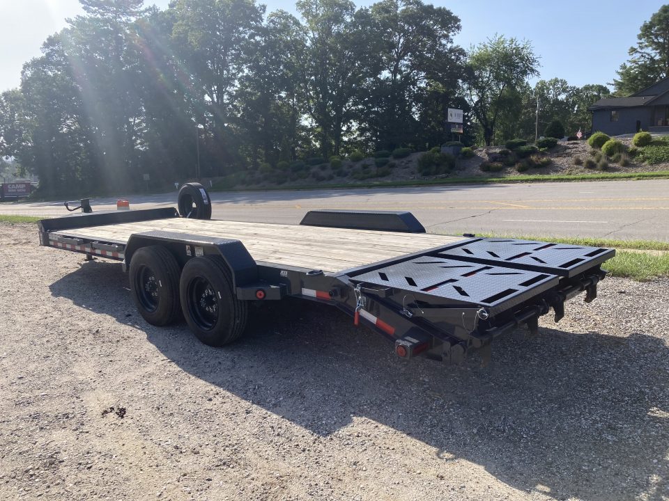 New 2026 Iron Bull EWB Series Equipment Trailer / 83"x22 / 2-8,000# Electric Brake Axles / Rampage Ramps / Jumbo Toolbox/ 17.5" Tires and Spare Tire and Wheel