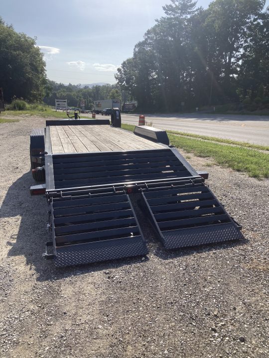 New 2026 Iron Bull EWB Series Equipment Trailer / 83"x22 / 2-8,000# Electric Brake Axles / Rampage Ramps / Jumbo Toolbox/ 17.5" Tires and Spare Tire and Wheel