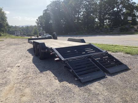 New 2026 Iron Bull EWB Series Equipment Trailer / 83"x22 / 2-8,000# Electric Brake Axles / Rampage Ramps / Jumbo Toolbox/ 17.5" Tires and Spare Tire and Wheel