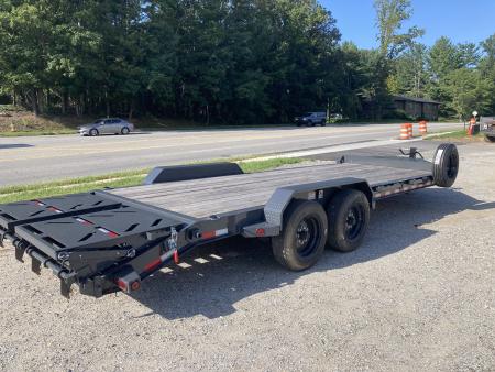 New 2026 Iron Bull EWB Series Equipment Trailer / 83"x22 / 2-8,000# Electric Brake Axles / Rampage Ramps / Jumbo Toolbox/ 17.5" Tires and Spare Tire and Wheel