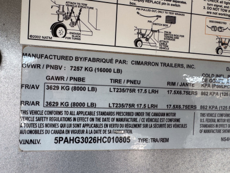 Used 2017 Cimarron Trailers Northstar 4H Living Qtr Horse Trailer