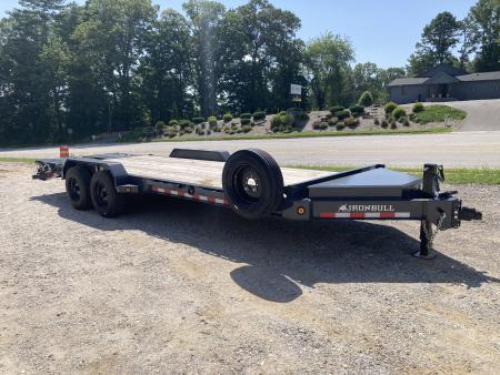 New 2026 Iron Bull EWB Series Equipment Trailer / 83"x22 / 2-8,000# Electric Brake Axles / Rampage Ramps / Jumbo Toolbox/ 17.5" Tires and Spare Tire and Wheel
