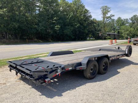 New 2026 Iron Bull EWB Series Equipment Trailer / 83"x22 / 2-8,000# Electric Brake Axles / Rampage Ramps / Jumbo Toolbox/ 17.5" Tires and Spare Tire and Wheel