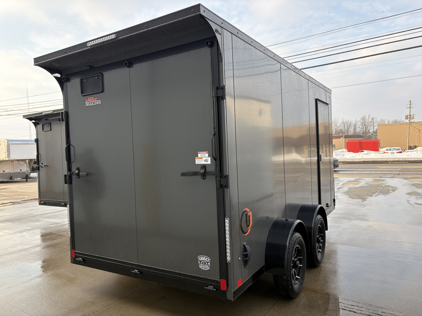New 2026 United Trailers UJ 7'X14' WEDGE NOSE RAMP DOOR Cargo / Enclosed Trailer