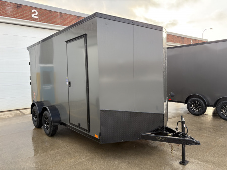New 2026 United Trailers UJ 7'X14' WEDGE NOSE RAMP DOOR Cargo / Enclosed Trailer