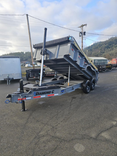 New 2026 Diamond C Trailers PACESETTER LPT207 82X14 LOW PROFILE 14K Dump Trailer CEMENT GRAY