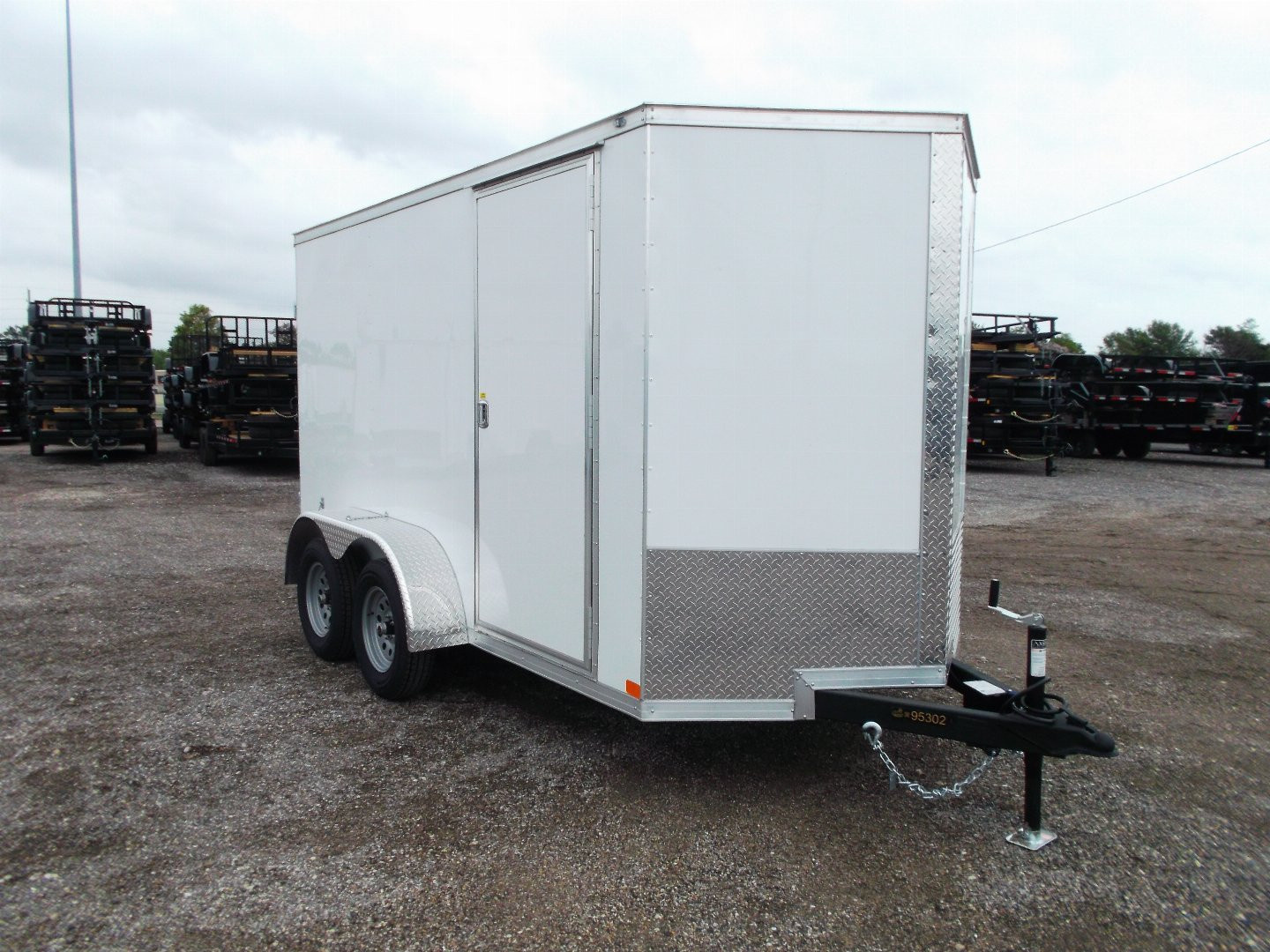 New 2026 Covered Wagon Trailers 6x12 Cargo Trailer / Enclosed Trailer / 6'6" Interior / Extra Wide Ramp / RV Door / .030 White Exterior
