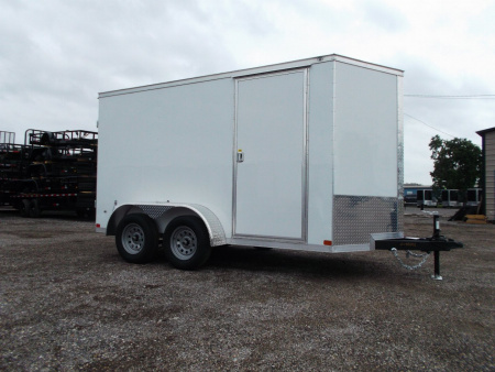 New 2026 Covered Wagon Trailers 6x12 Cargo Trailer / Enclosed Trailer / 6'6" Interior / Extra Wide Ramp / RV Door / .030 White Exterior