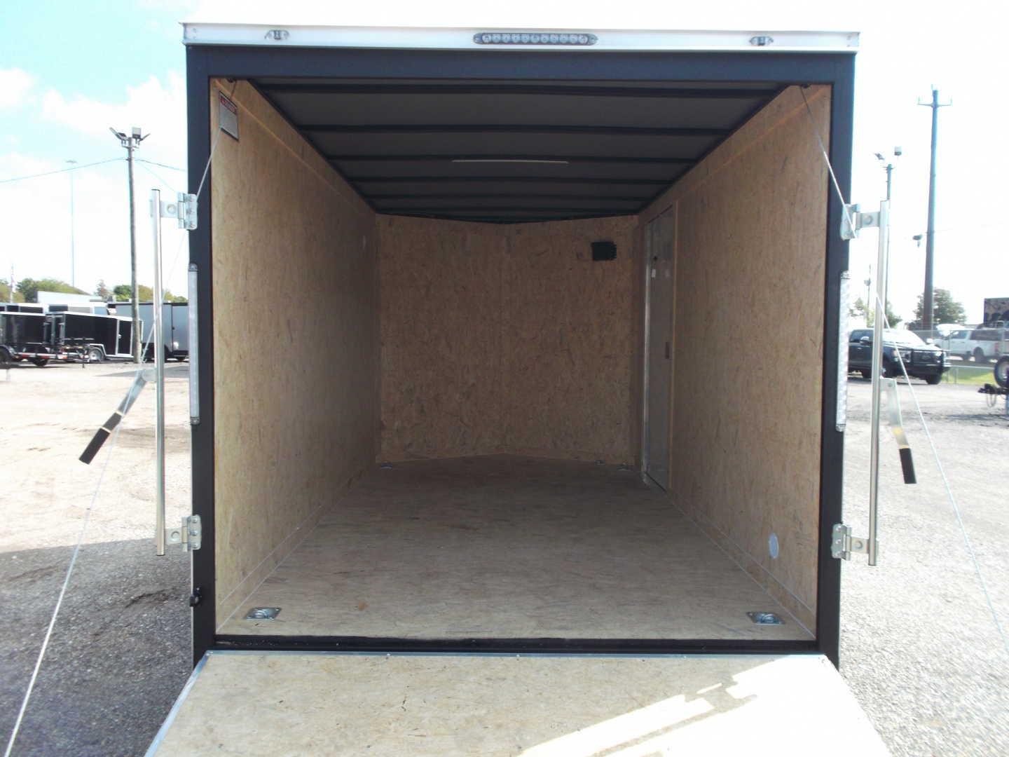 New 2026 Covered Wagon Trailers 7x12 Single Axle Cargo / Enclosed Trailer / Extra Wide Ramp / RV Side Door / 6'6" Interior / LEDs / .030 White Semi-Screwless Exterior