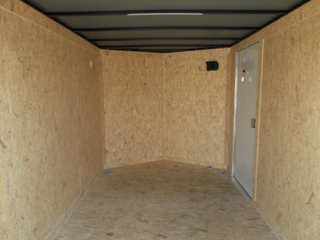 New 2026 Covered Wagon Trailers 7x12 Single Axle Cargo / Enclosed Trailer / Extra Wide Ramp / RV Side Door / 6'6" Interior / LEDs / .030 White Semi-Screwless Exterior