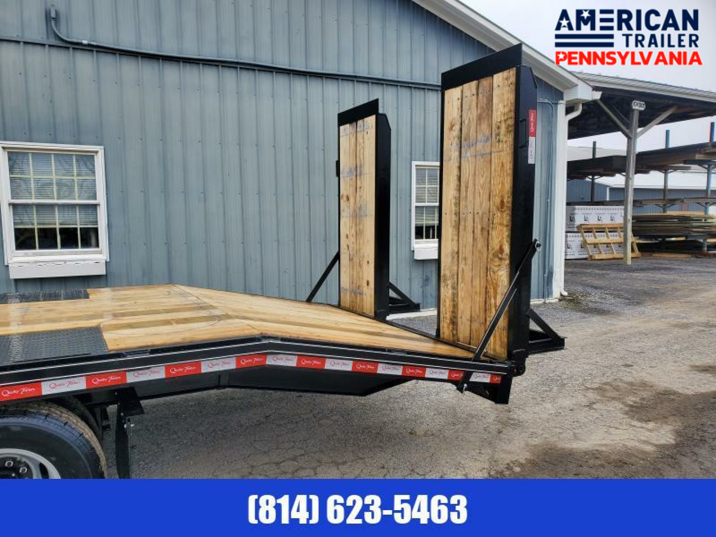 New NEW! American Trailer Pro Grade Pintle Deckover - 25' - 25000 GVWR - - Wood Filled Ramps -Spare Tire Mount