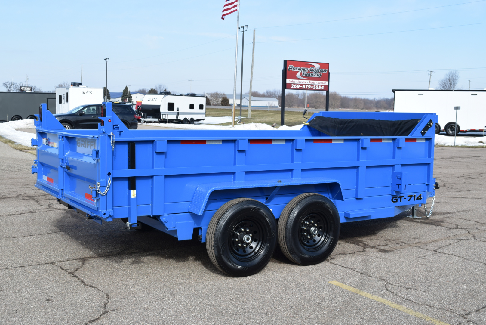 New GRIFFIN 7x14 14K DUMP TRAILER w/ TELESCOPING CYLINDER