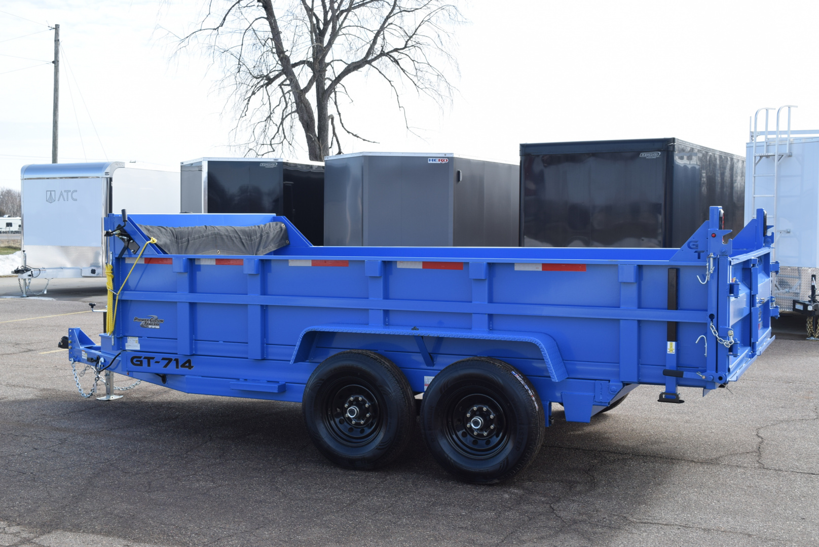 New GRIFFIN 7x14 14K DUMP TRAILER w/ TELESCOPING CYLINDER