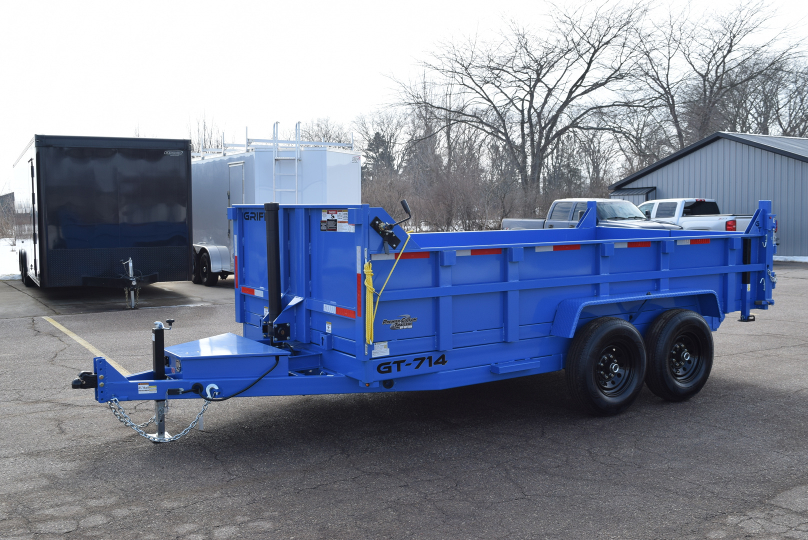 New GRIFFIN 7x14 14K DUMP TRAILER w/ TELESCOPING CYLINDER