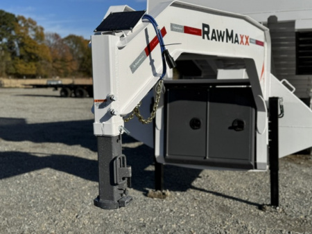 New 2026 RawMaxx HDX 102X20 GOOSENECK HIGH SIDE 10K AXLES, W/14 PLYS, HYDRAULIC JACKS, AND FLIP OVER TARP 24000K GVWR Dump Trailer