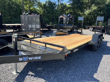 New 2026 BWISE 82x18' 10K - BLACK Equipment Trailer