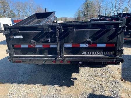 New 2026 Iron Bull Dump Trailer / DTB Series / 83" Wide x 12' Long / Scissor Hoist / Ramp / Tarp / 24" High Sides