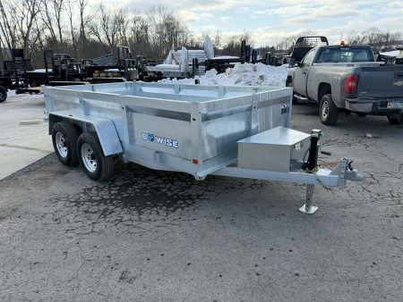 New 2026 BWISE 6x12 10K Dump Trailer w/ Ramps - GALVANIZED