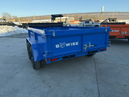 New 2026 BWISE 6x10 10K Dump Trailer w/ Ramps & Tarp Kit - BLUE