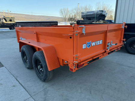 New 2026 BWISE 6x10 10K Dump Trailer w/ Ramps & Tarp Kit - ORANGE