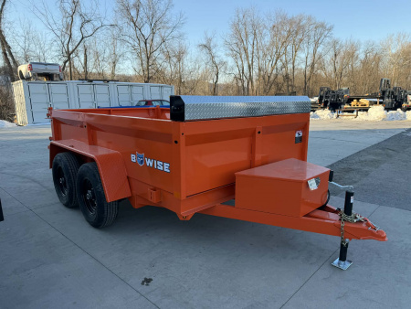 New 2027 BWISE 6x10 10K Dump Trailer w/ Ramps & Tarp Kit - ORANGE