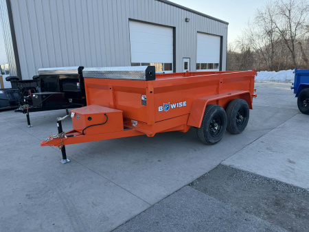 New 2027 BWISE 6x10 10K Dump Trailer w/ Ramps & Tarp Kit - ORANGE