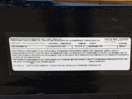 New 2026 Load Trail 7-18 Heavy Duty Car Hauler 10K GVWR