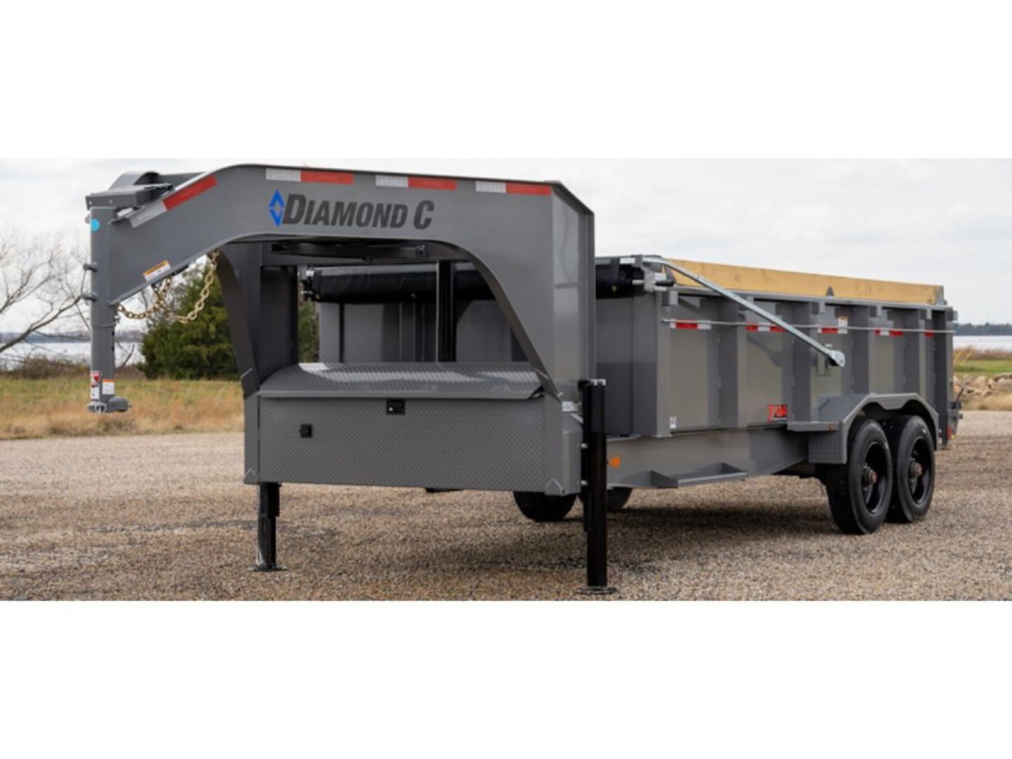 New 2024 Diamond C Trailers LPT-GN 14' x 82" Dump Trailer