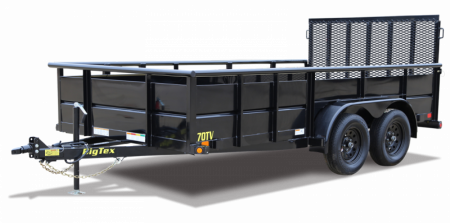 New 7 x 16 Big Tex 70TV 24" Steel Sides Utility 7k